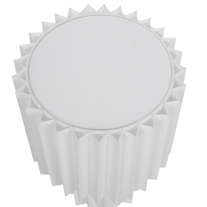 Bedside Lamp White Linen Base Fabric Drum Shade 40cm