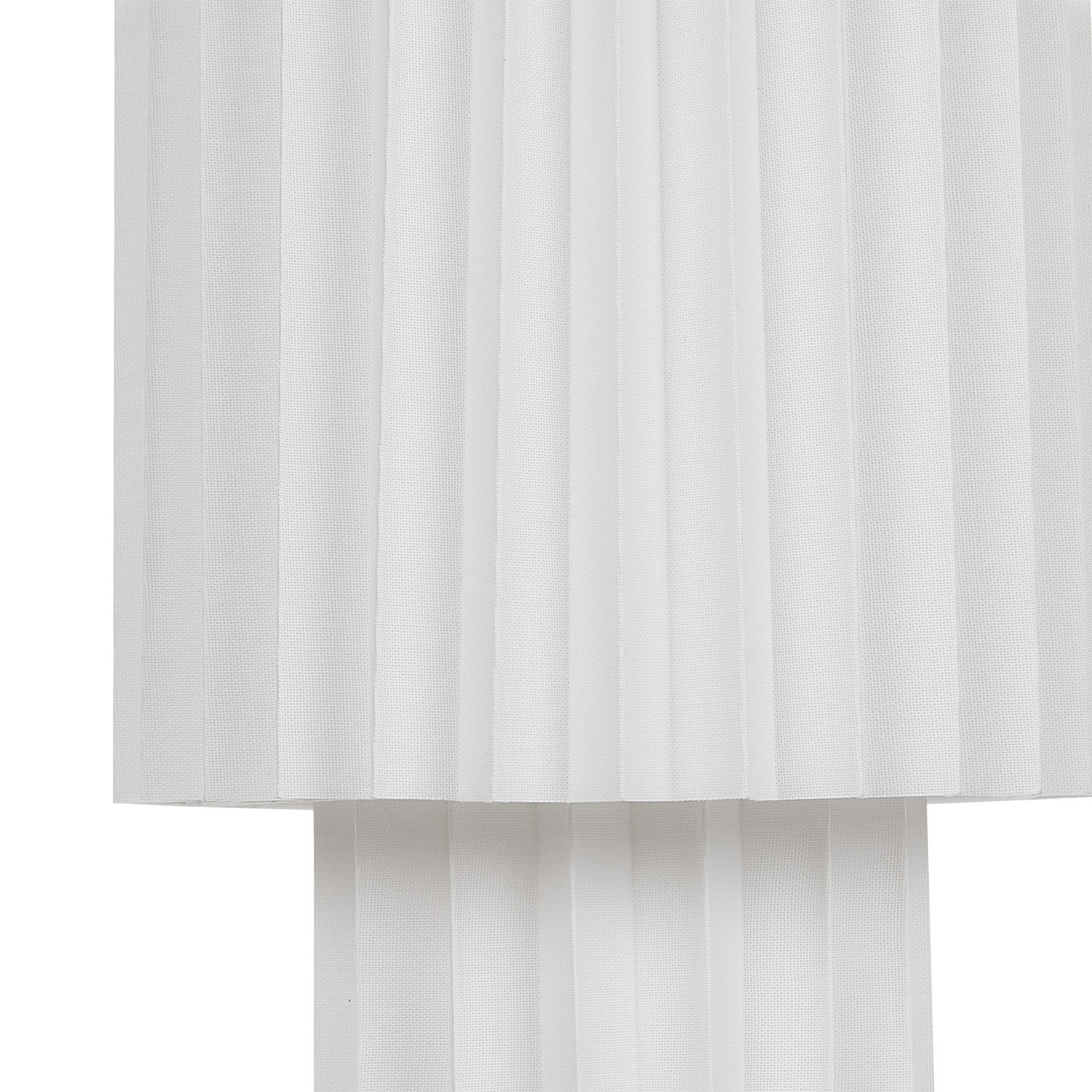 Bedside Lamp White Linen Base Fabric Drum Shade 40cm