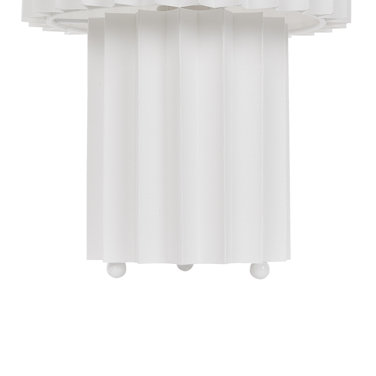 Bedside Lamp White Linen Base Fabric Drum Shade 40cm