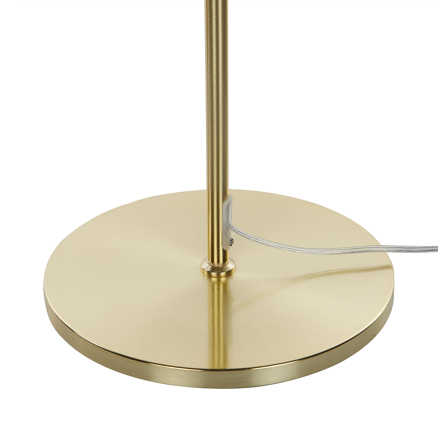 Floor Lamp Brown Gold Linen Shade 137cm Tassel Base