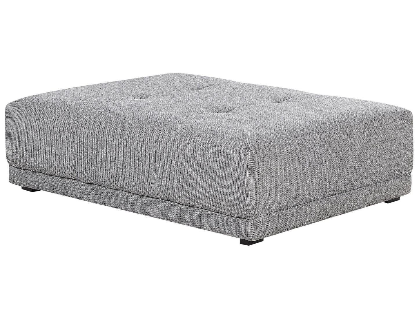 Ottoman Grey Fabric Upholstery 1 Seater Modern Traditional