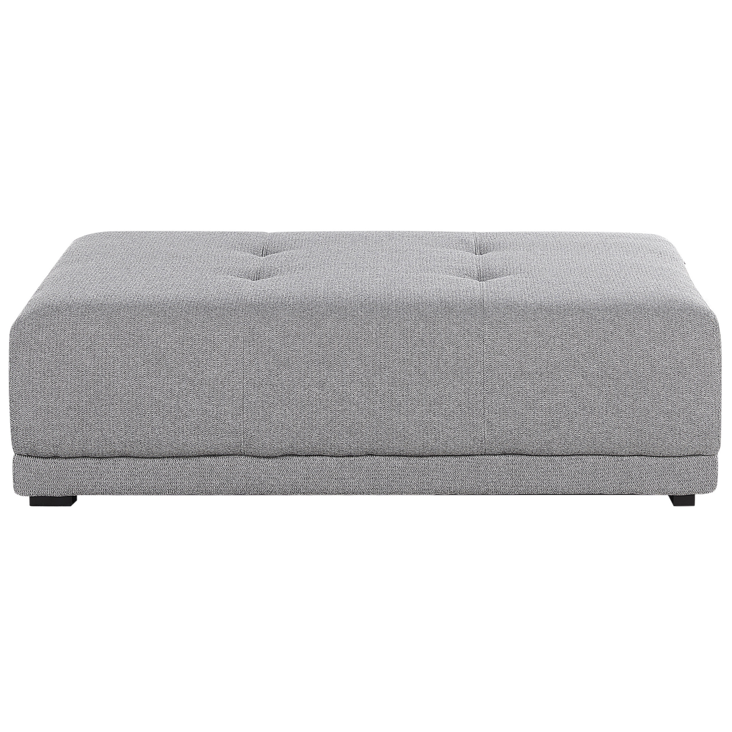 Ottoman Grey Fabric Upholstery 1 Seater Modern Traditional