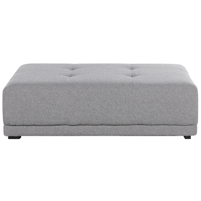 Ottoman Grey Fabric Upholstery 1 Seater Modern Traditional