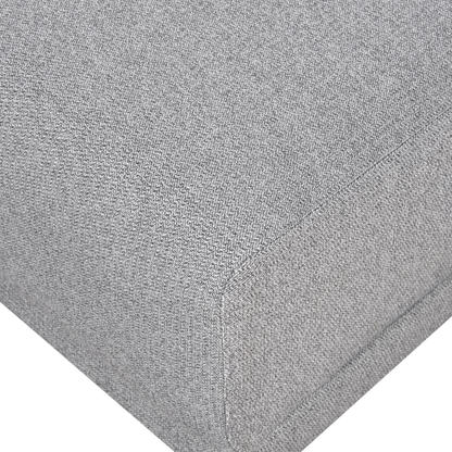 Ottoman Grey Fabric Upholstery 1 Seater Modern Traditional