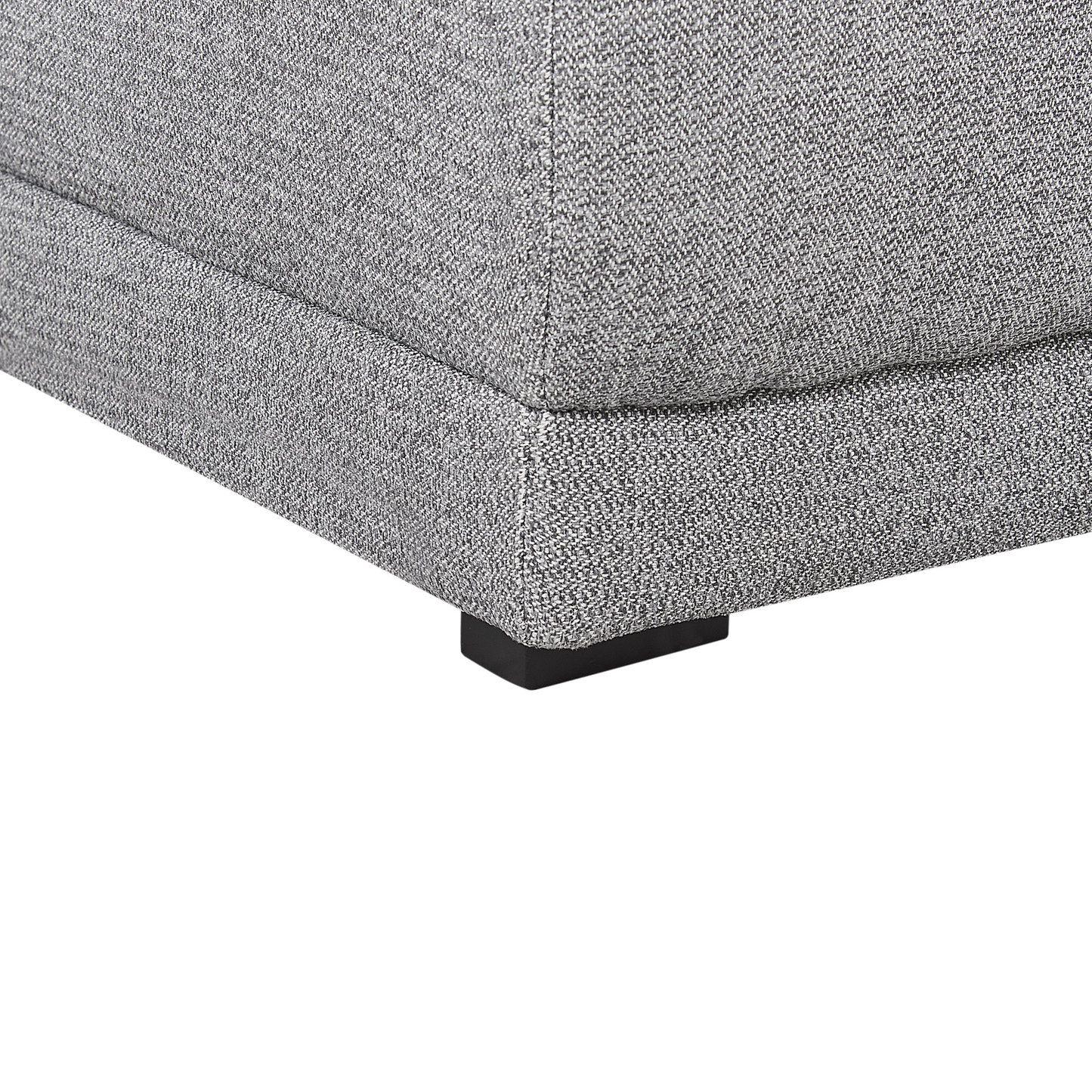 Ottoman Grey Fabric Upholstery 1 Seater Modern Traditional