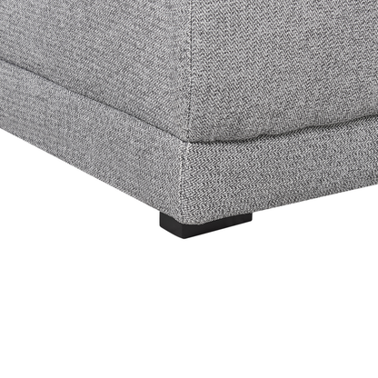 Ottoman Grey Fabric Upholstery 1 Seater Modern Traditional