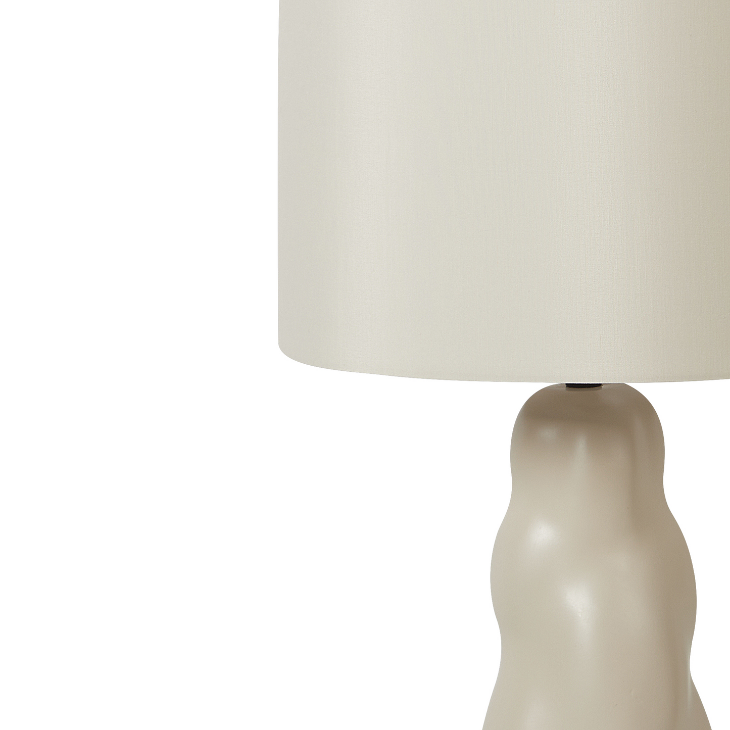 Beige Ceramic Table Lamp With Cone Shade 30 X 30 X 51cm