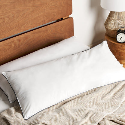 Japara Cotton 2 Pack Bed Pillows 40 x 80cm White Microfiber