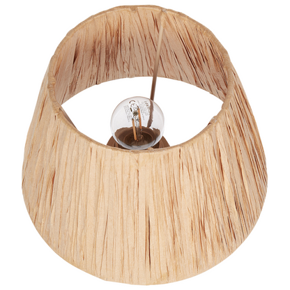 Ceramic Table Lamps 2 White And Natural Cone Paper Shades