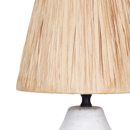 Ceramic Table Lamps 2 White And Natural Cone Paper Shades