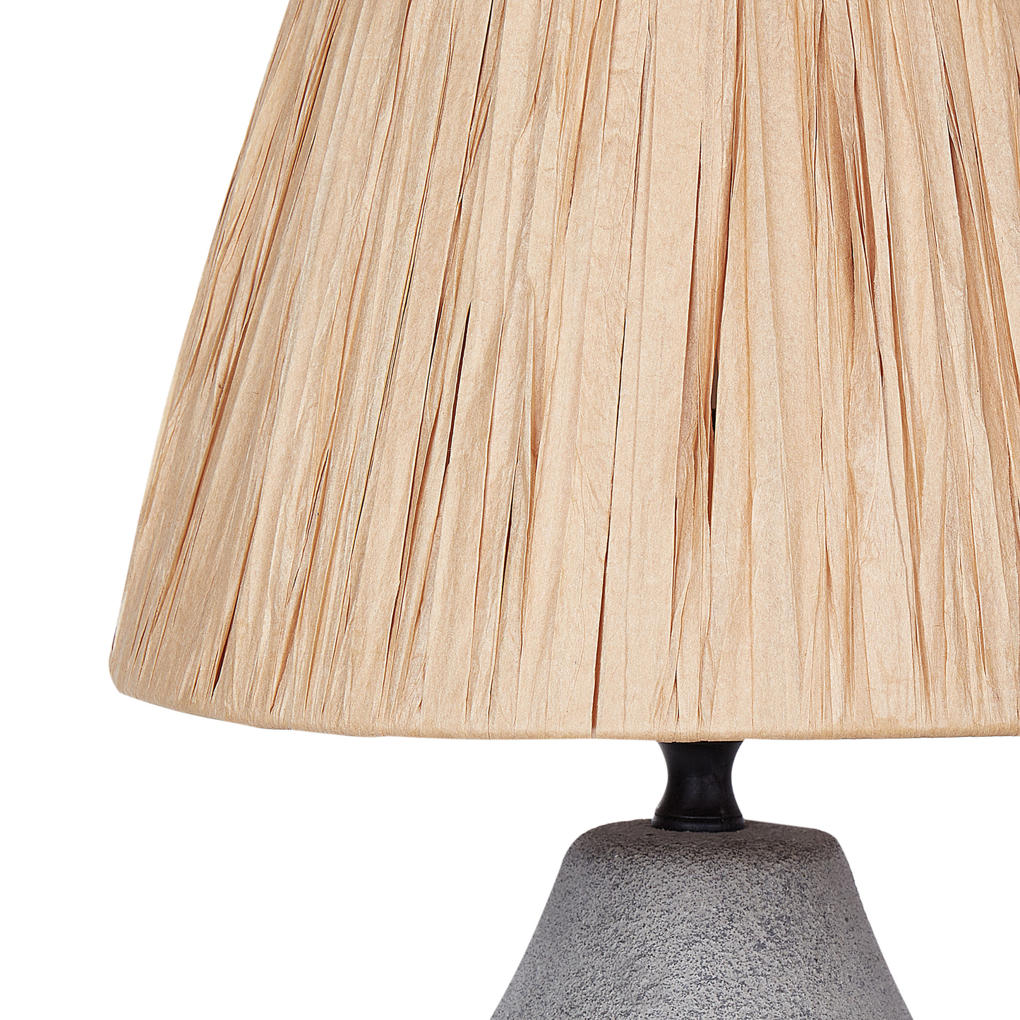 Distressed Ceramic Cone Table Lamps Set of 2 Grey Natural