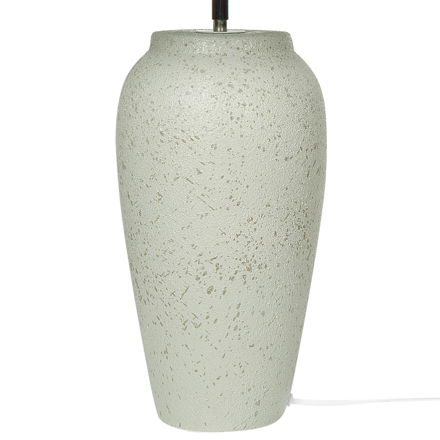 White Ceramic Table Lamp With Adjustable Linen Cone Shade