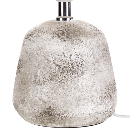 White Grey Ceramic Table Lamps Pleated Synthetic Shade