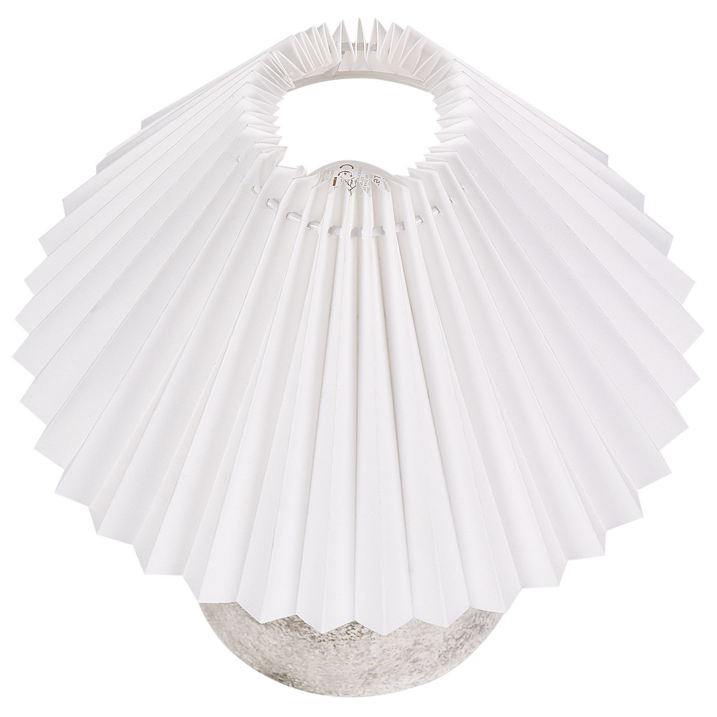 White Grey Ceramic Table Lamps Pleated Synthetic Shade