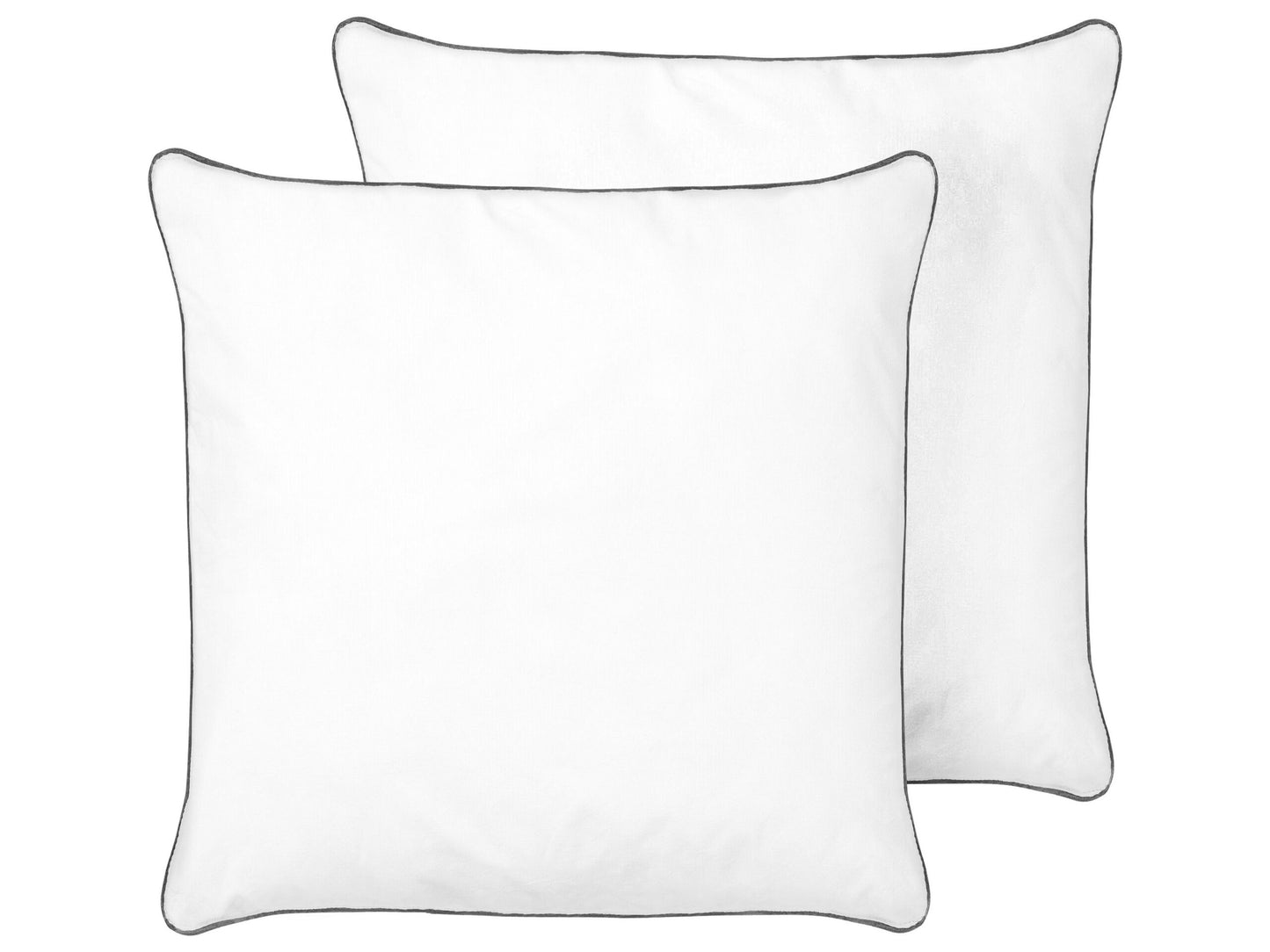 Japara Cotton Pillows 2 Pack White 80 x 80 Satin Piping