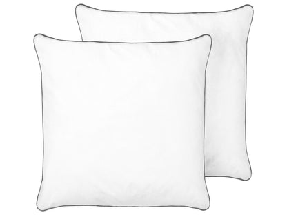 Japara Cotton Pillows 2 Pack White 80 x 80 Satin Piping