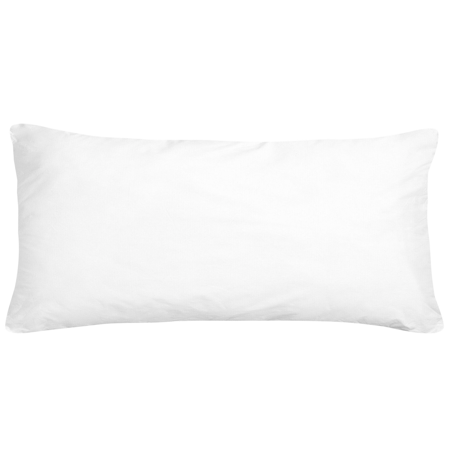2 Pack Bed Pillows White Microfibre Cover Polyester Filling 40 x 80cm Low Profile Soft Hypoallergenic