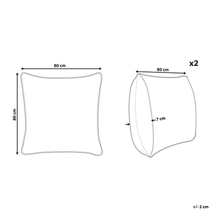 Two Pack White Microfibre Pillows Polyester Filling 80 x 80