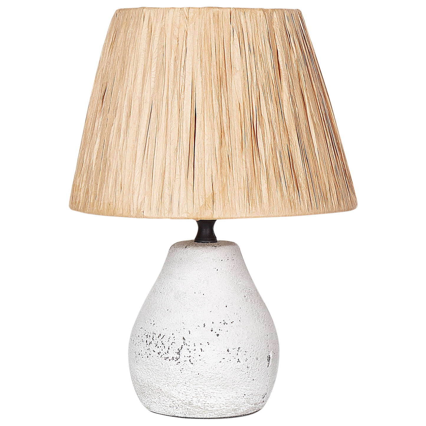 Ceramic Table Lamps 2 White And Natural Cone Paper Shades