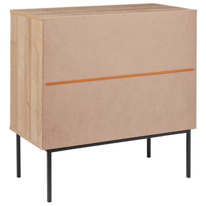 Rattan Chest Of Drawers 3 Drawers Black Frame