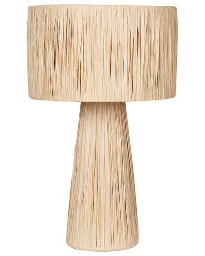 Table Lamp Natural Palm Leaf Lampshade Boho Handmade