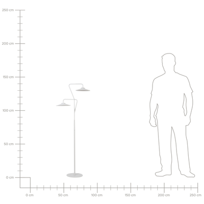 Living 2-Light LED Floor Lamp 140cm Warm White