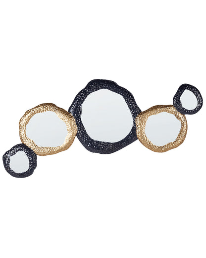 Wall Mirror Gold Metal 66 x 124cm Vintage Style Hanging Decor