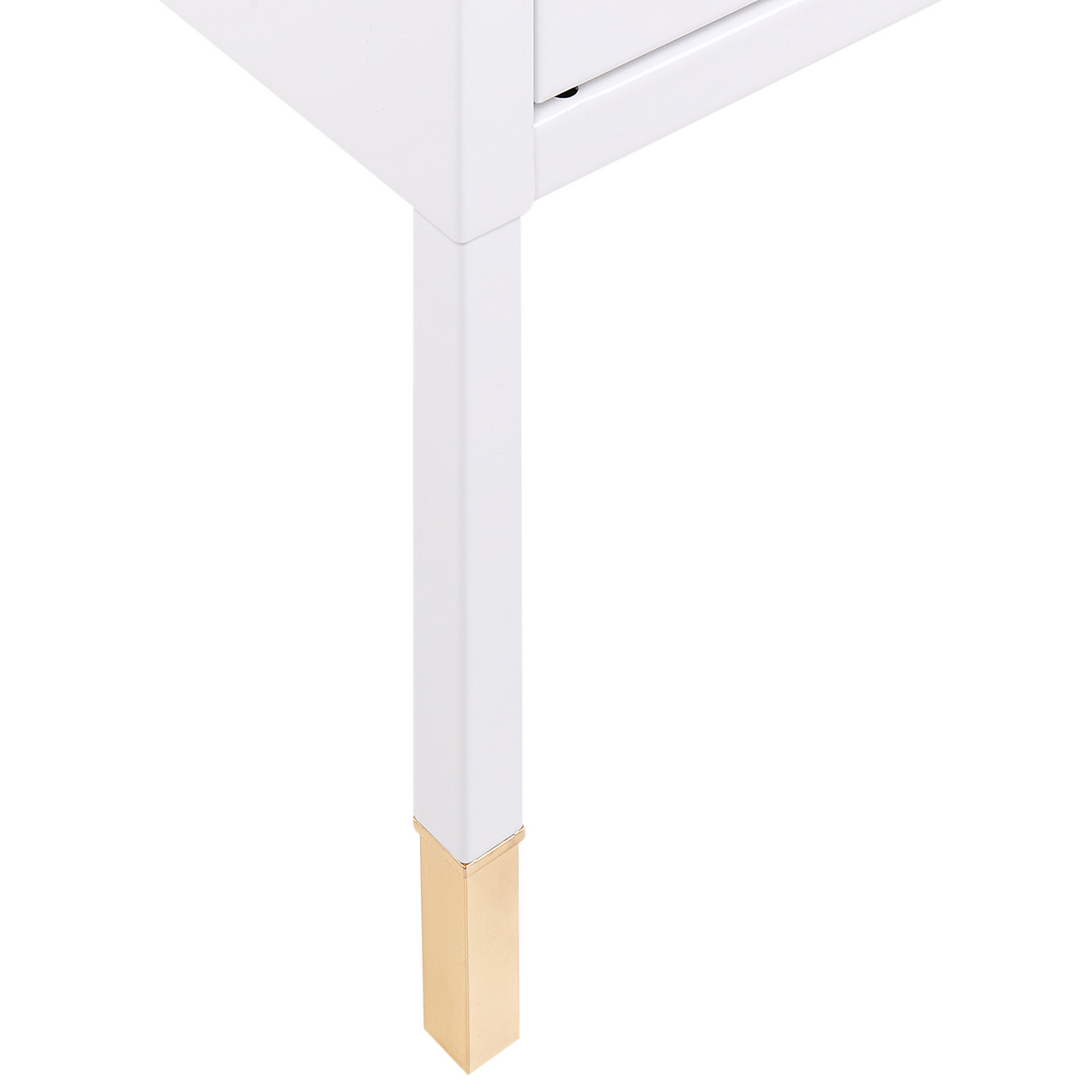 Bedside Table White Steel Powder Coated Mesh Door Nightstand