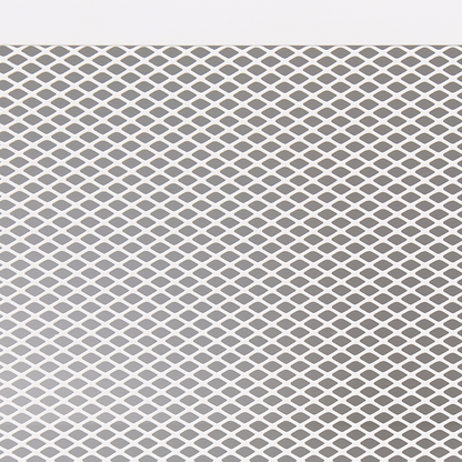 Bedside Table White Steel Powder Coated Mesh Door Nightstand