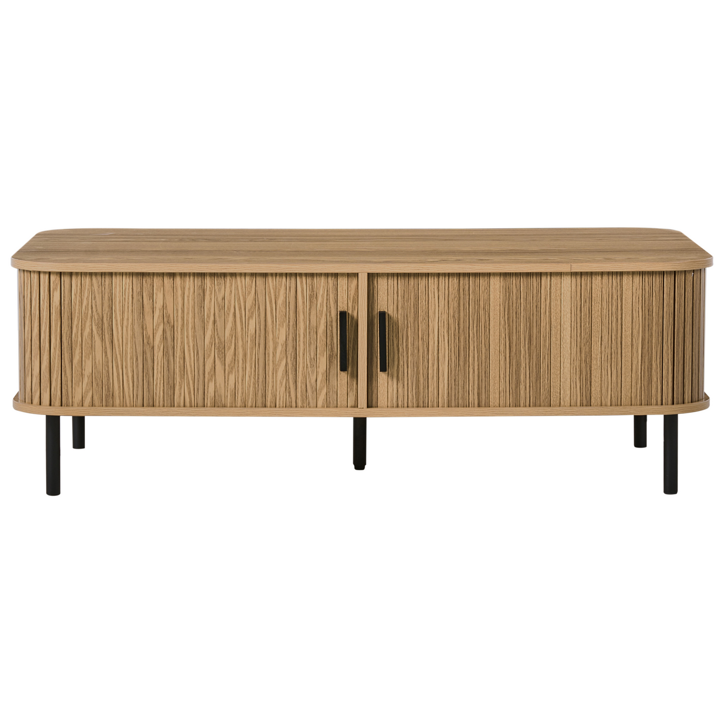 NovaCasa Coffee Table Light Brown With Black Legs 120x60 cm
