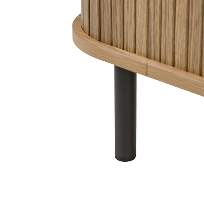 NovaCasa Coffee Table Light Brown With Black Legs 120x60 cm