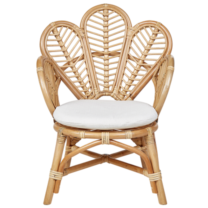 Peacock Kids Chair Natural Rattan 58 x 55 x 70cm Boho