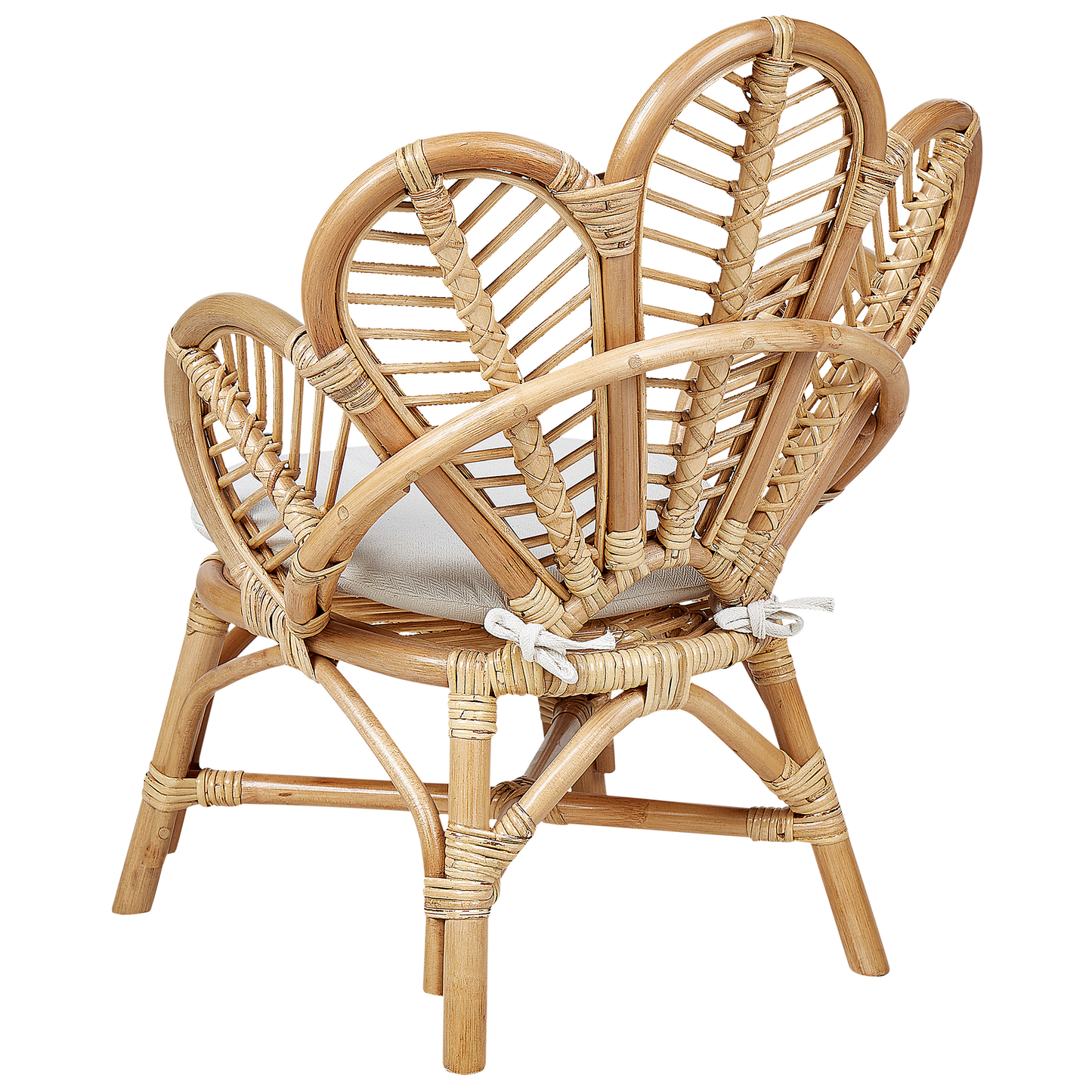 Peacock Kids Chair Natural Rattan 58 x 55 x 70cm Boho