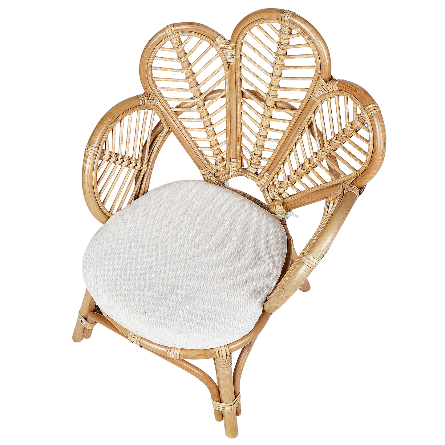 Peacock Kids Chair Natural Rattan 58 x 55 x 70cm Boho