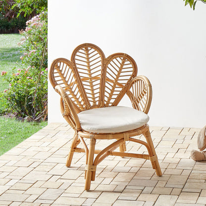 Peacock Kids Chair Natural Rattan 58 x 55 x 70cm Boho