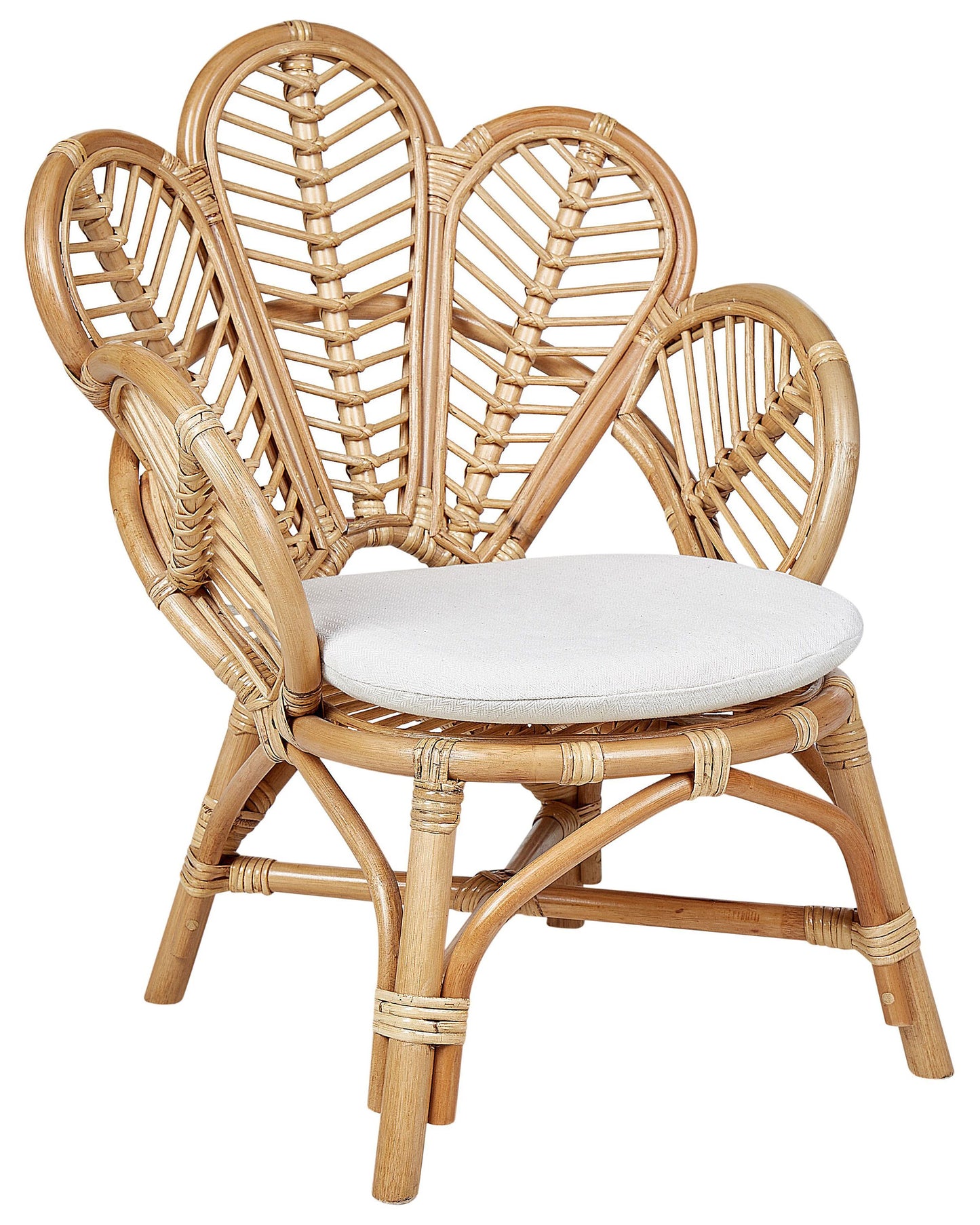 Peacock Kids Chair Natural Rattan 58 x 55 x 70cm Boho