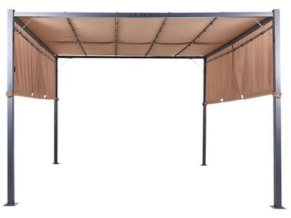 Pergola 310 x 310 Brown Steel Frame With Solar LED Lights