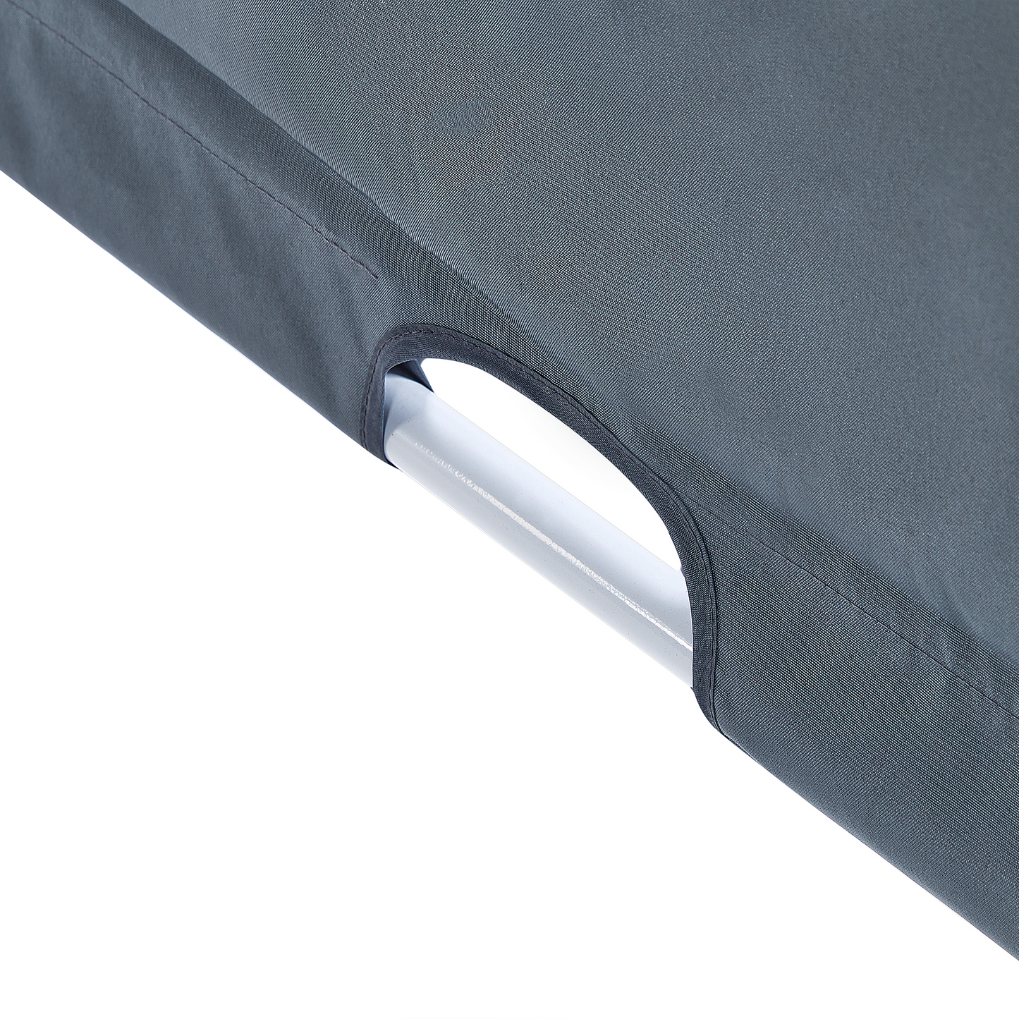 Pergola Grey 310 x 310cm Steel Frame Fabric Shade Solar LED