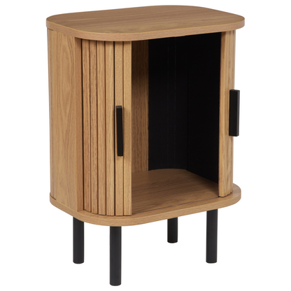 NovaHome Nightstand Bedside Table 40x30cm Retro Sliding Cabinet