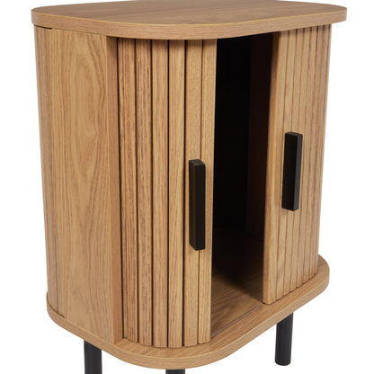 NovaHome Nightstand Bedside Table 40x30cm Retro Sliding Cabinet