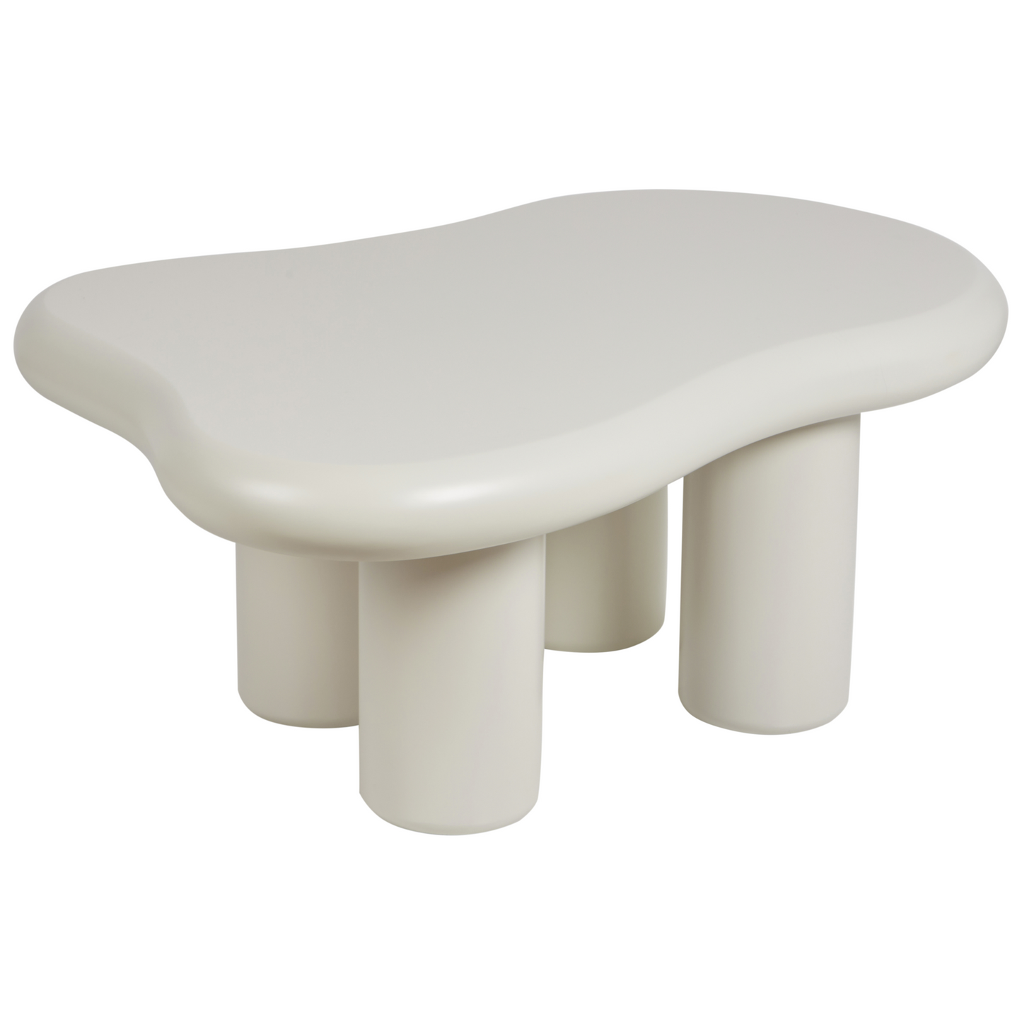 LuxeLiving White Oval Coffee Table 100x70x40cm MDF Top PVC Legs