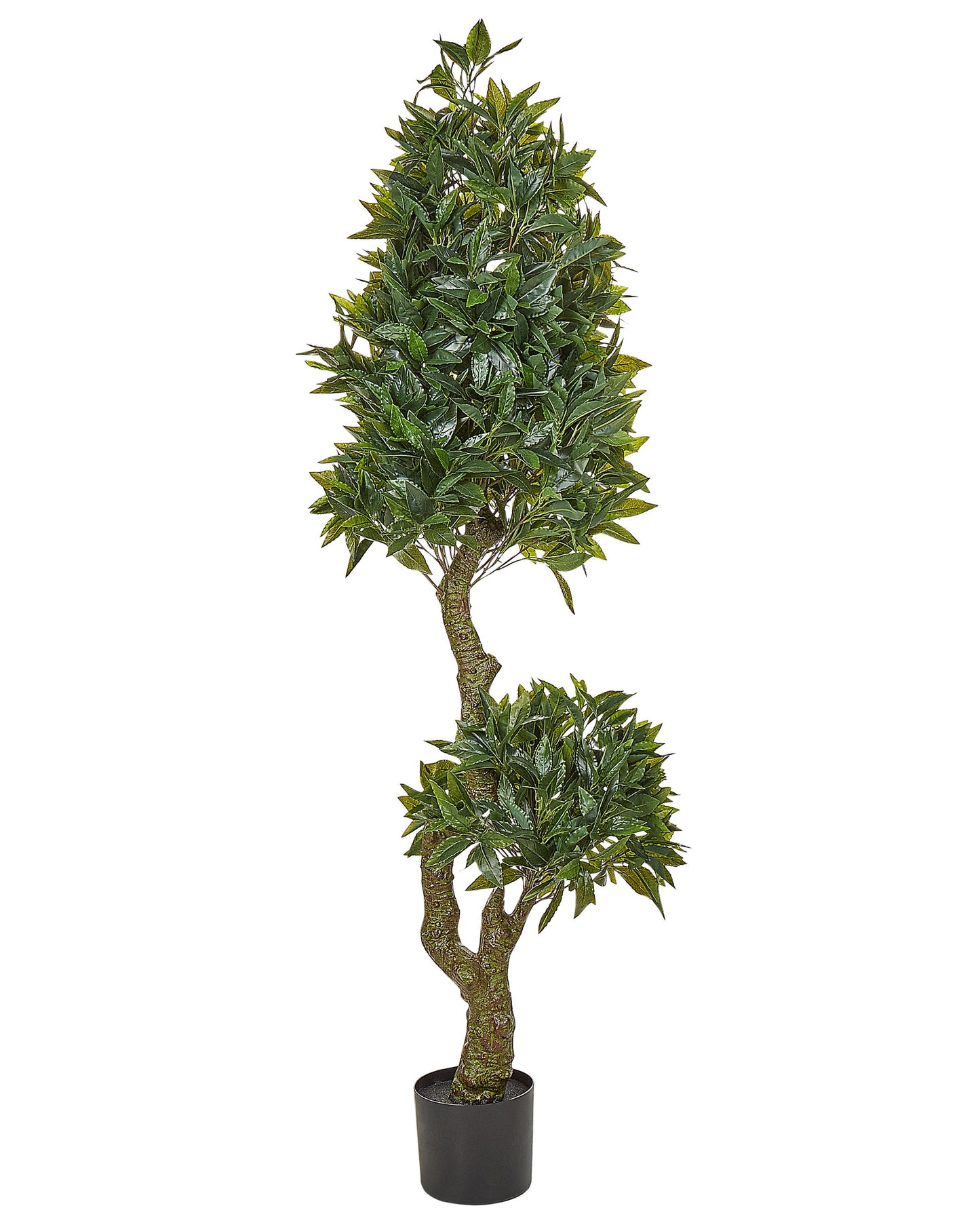 Laurel Living Lifelike Artificial Potted Plant 160cm Green and Black