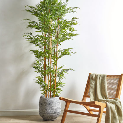 Lifelike Bamboo Tree 220cm Green And Black