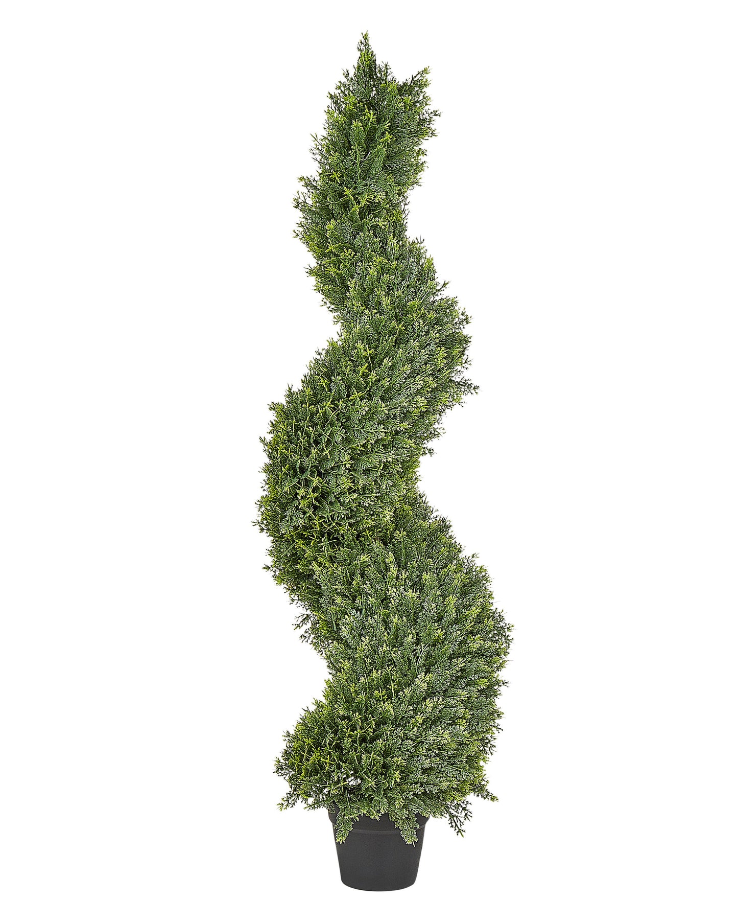 Green Potted Spiral Tree 126cm Metal Construction
