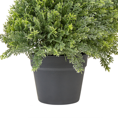 Green Potted Spiral Tree 126cm Metal Construction