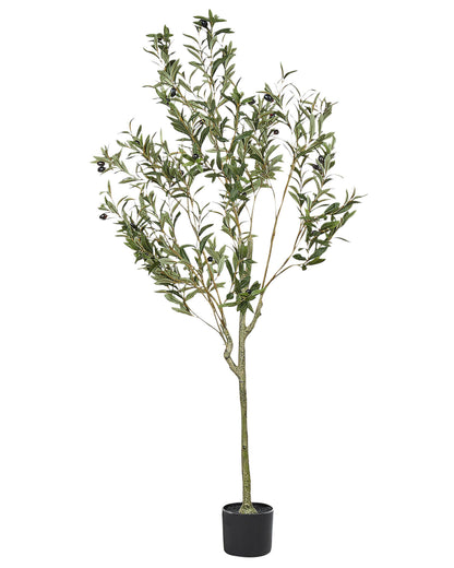 Olive Tree Artificial Potted 153cm Green And Black Indoor Decor