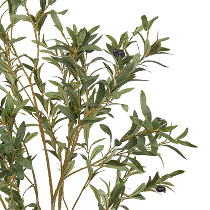 Olive Tree Artificial Potted 153cm Green And Black Indoor Decor