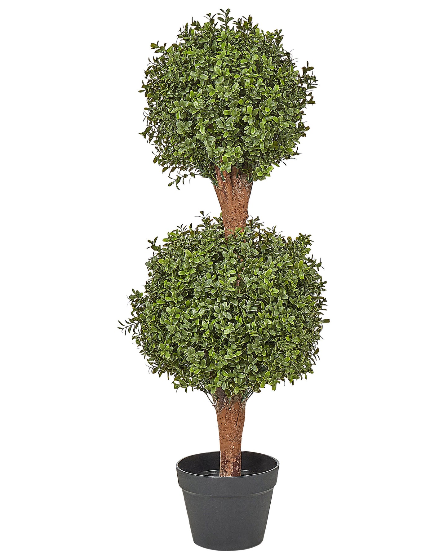 Artificial Buxus Ball Tree 92cm With Realistic Green Leaves Solid Wood Trunk Indoor Outdoor Decor