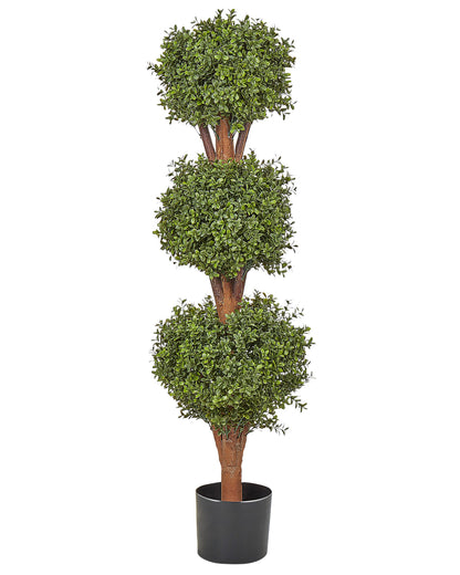 Artificial Potted Buxus Ball Tree With Solid Wood Trunk 120cm Indoor Outdoor Decor