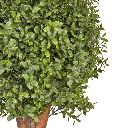 Artificial Potted Buxus Ball Tree With Solid Wood Trunk 120cm Indoor Outdoor Decor